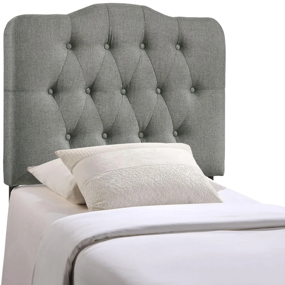 Modway Furniture Modway Furniture Annabel Twin Upholstered Fabric Headboard Gray Decorative Shelving — product photo