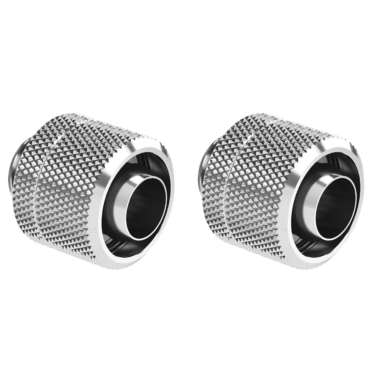 greenDracaena greenDracaena D-SoftG14MM-group G1/4" 3/8" ID 1/2" OD Compression Fitting Silver 2 Pack — product photo
