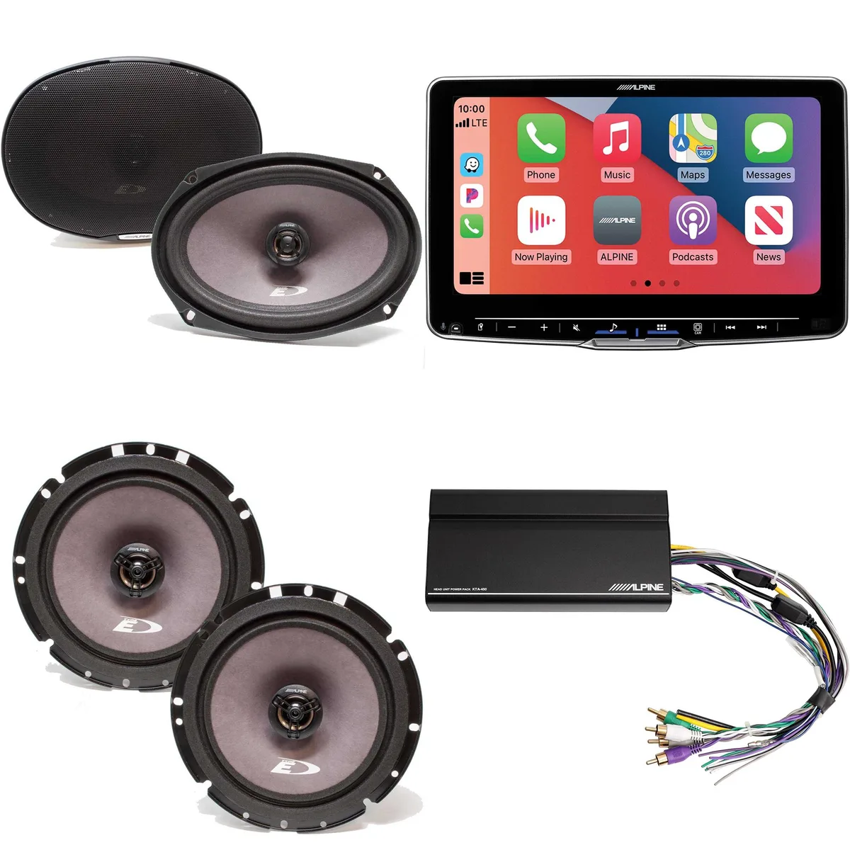 Alpine Alpine ILX-F509 Halo9 9" Receiver with SXE-1726S 6.5" & SXE-6926S 6x9" Speakers & KTA-450 Power Pack — product photo