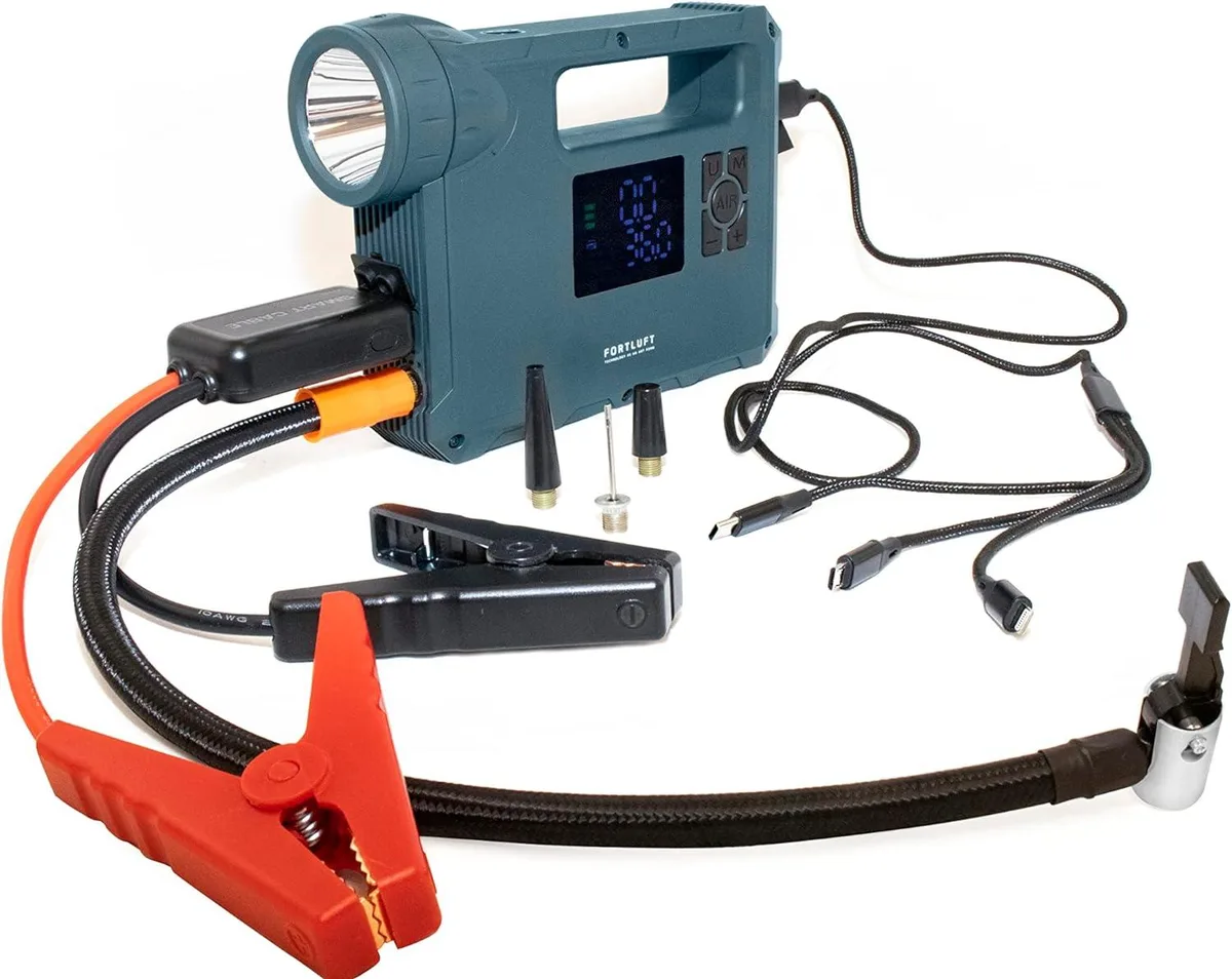 FORTLUFT FORTLUFT JS002 Jump Starter Air Compressor 1000 Peak 400 Instant 150 PSI Grey — product photo