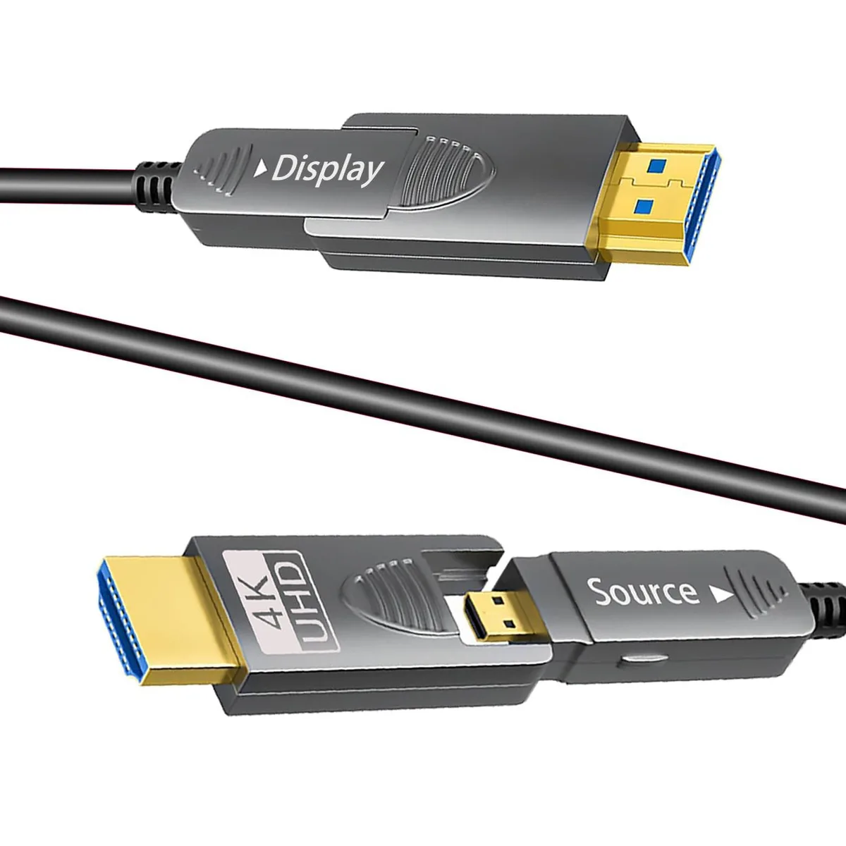 Adafruit Adafruit 75ft Fiber Optic HDMI Cable 18Gbps 4K 60Hz Micro HDMI to HDMI Detachable Type A+Type D — product photo