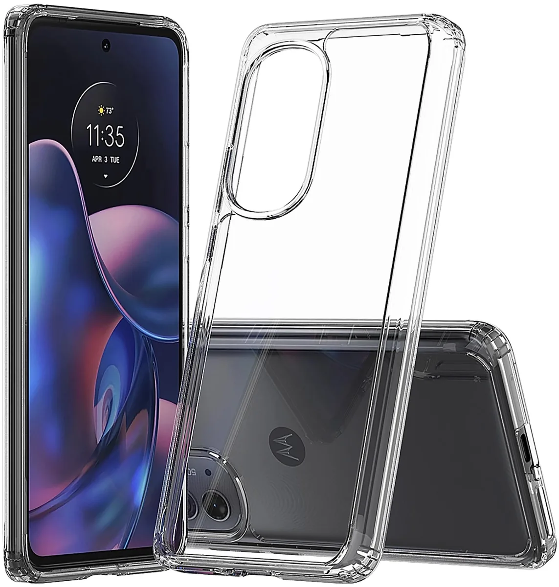 Nakedcellphone Nakedcellphone AquaFlex Clear Hybrid Case for Motorola Edge 5G 2022 — product photo