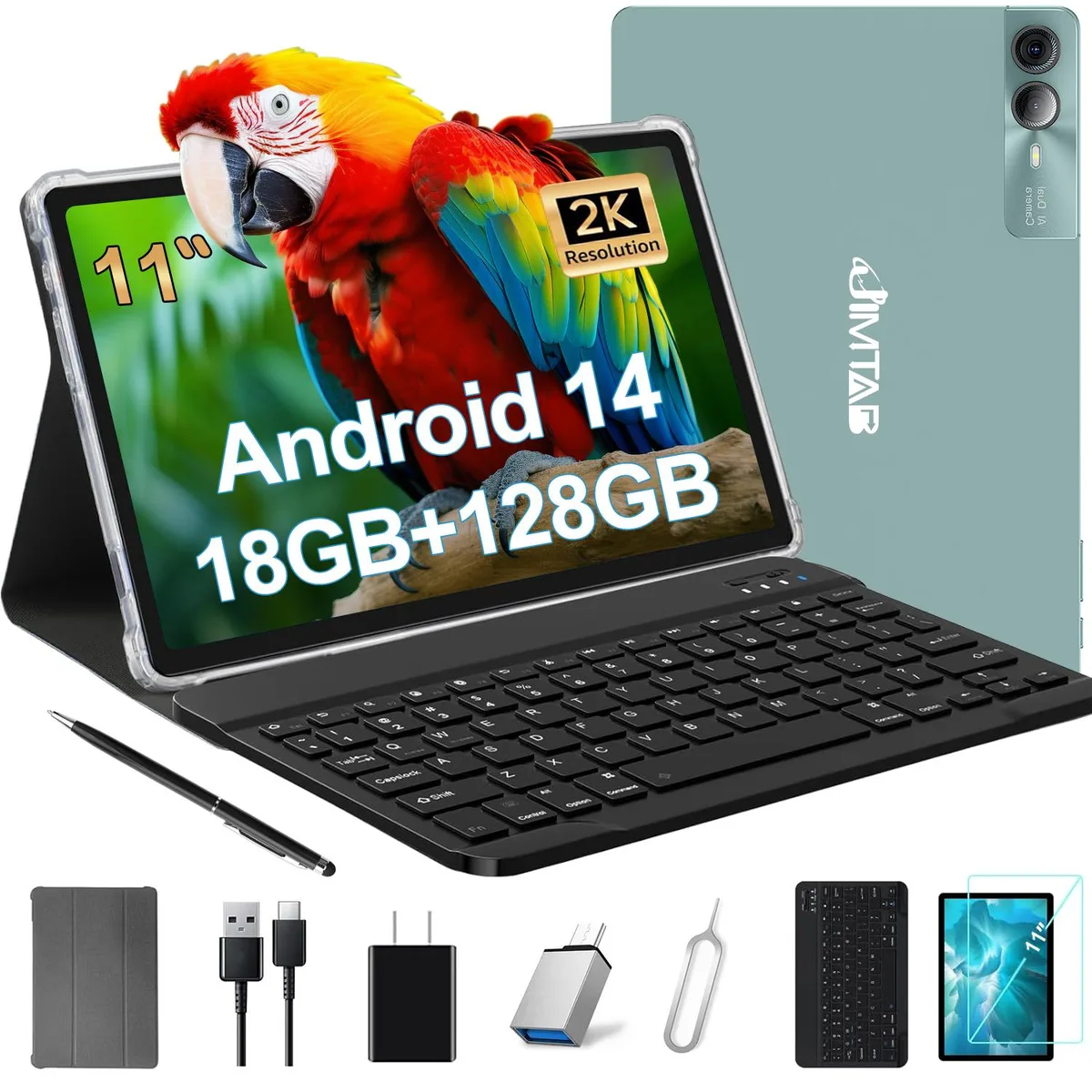 JIMTAB JIMTAB F11 11" Android 14 Tablet 6GB 128GB Green — product photo