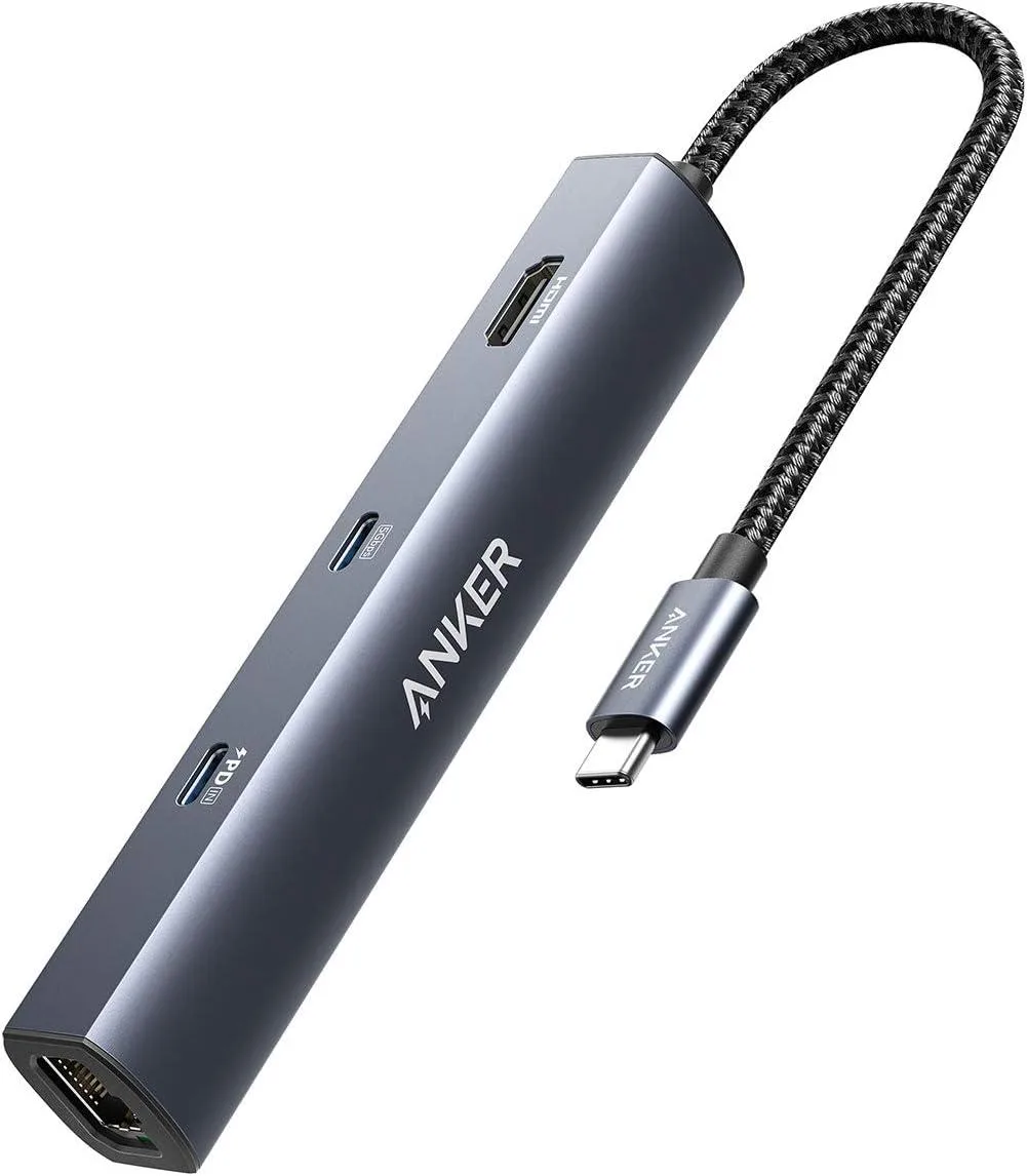 MCHOSE MCHOSE 6-in-1 USB C Hub 4K HDMI 1Gbps Ethernet 65W PD 1xUSB-C 2xUSB-A usb display adapter — product photo