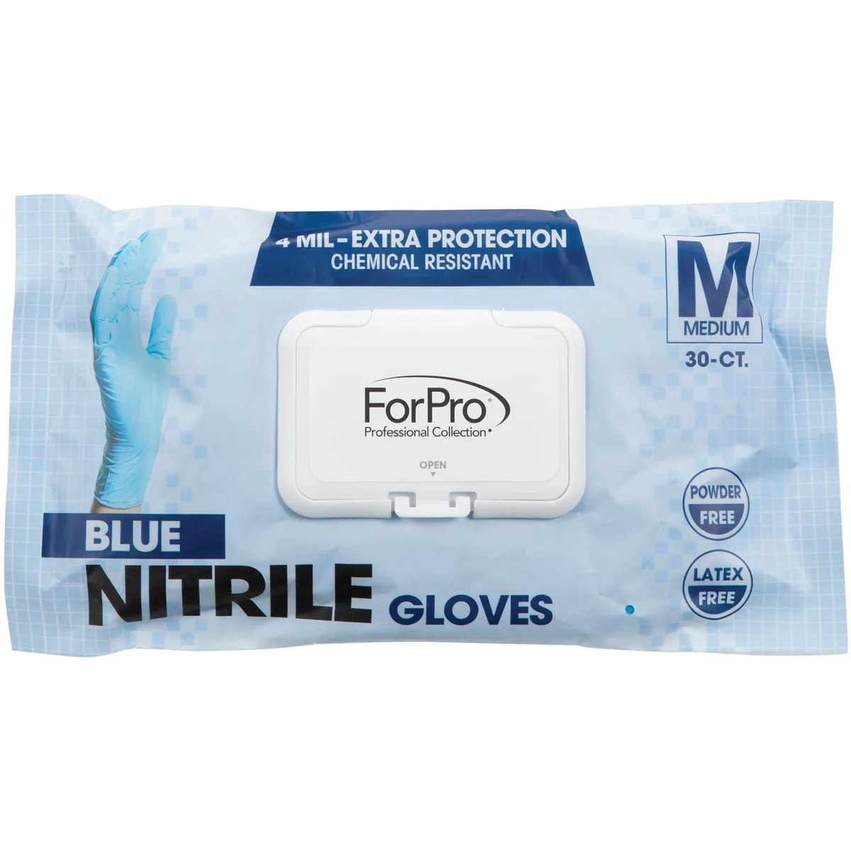 ForPro Professional Collection 140768 nitrile glove medium blue 30-count — product photo