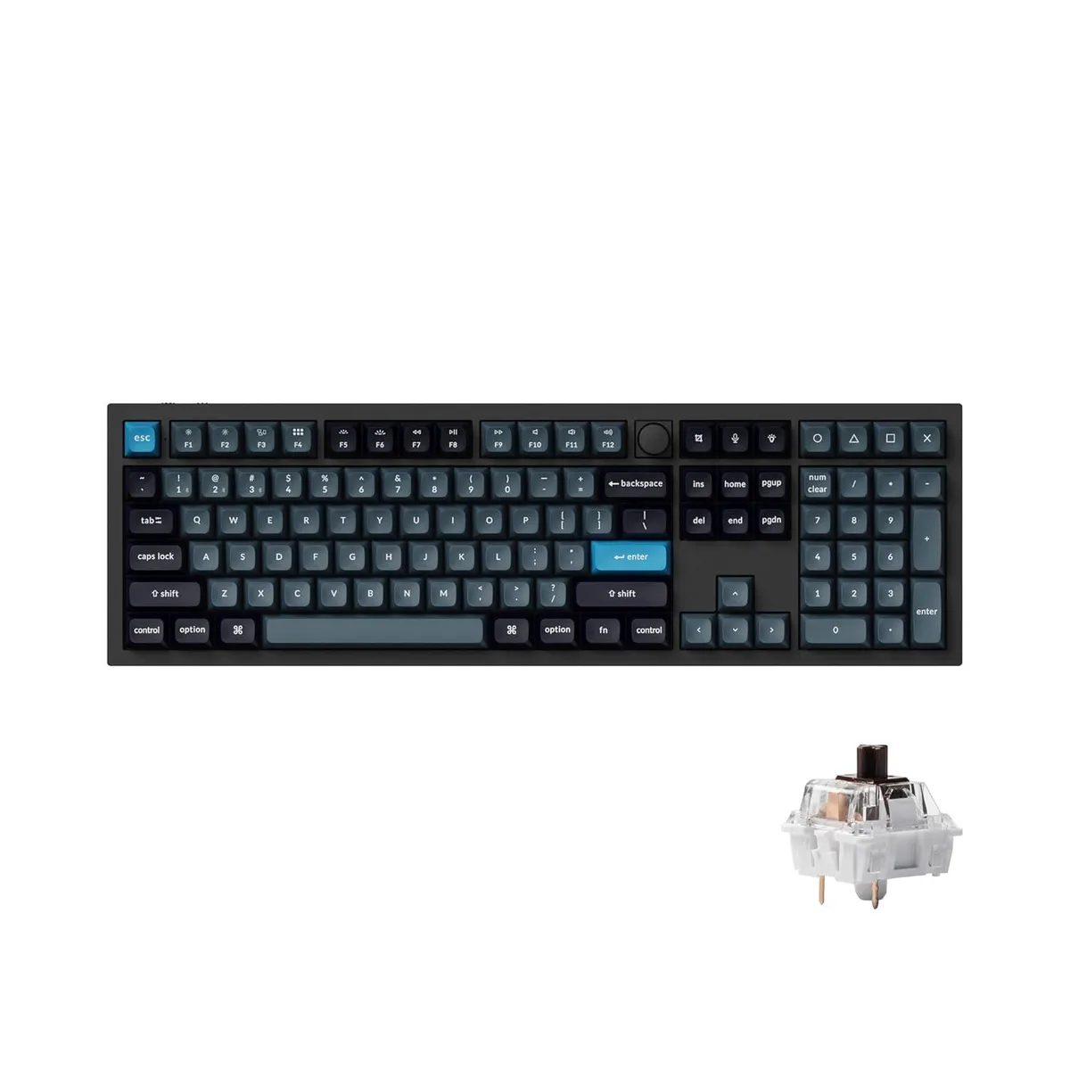 TUKO TUKO Q6 Pro Full-Size Aluminium QMK/VIA Knob Bluetooth 5.1 Mechanical Gaming Keyboard — product photo
