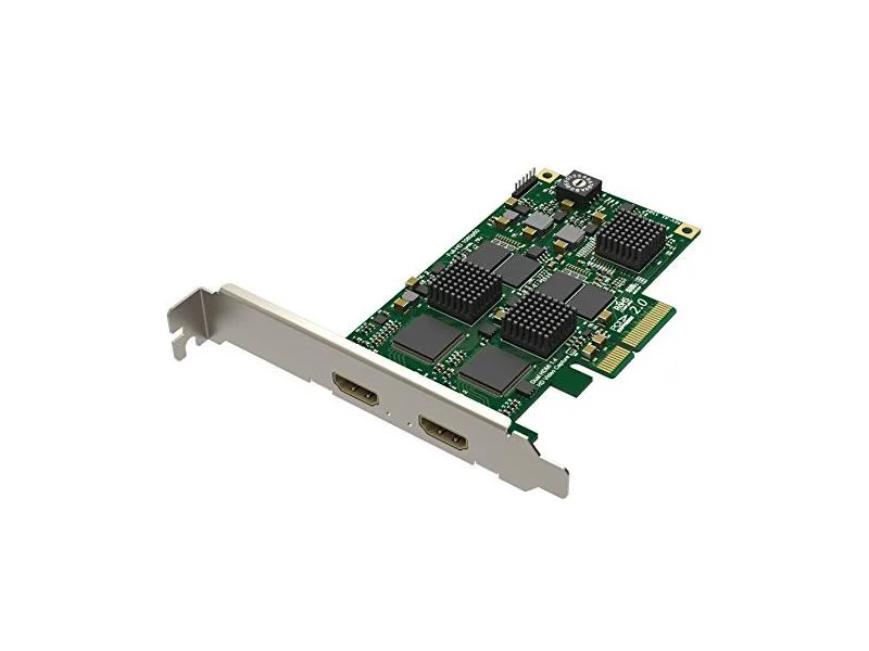 PCIe capture card with two HDMI ports and low-profile bracket