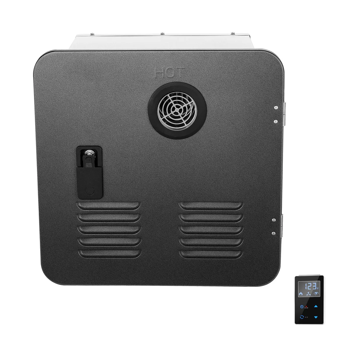 VEVOR VEVOR RV Tankless Water Heater 55000 BTU 15x15 in Black Door Remote — product photo