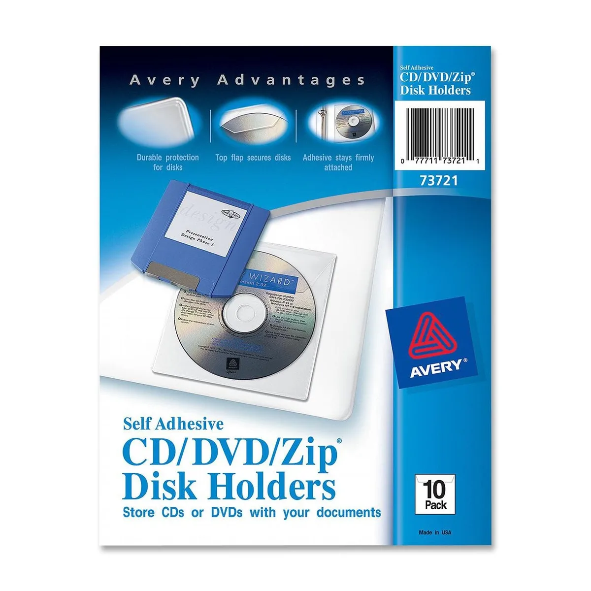 Avery Avery 73721 Self-Adhesive CD/DVD/Zip Pockets 10 Pack — product photo