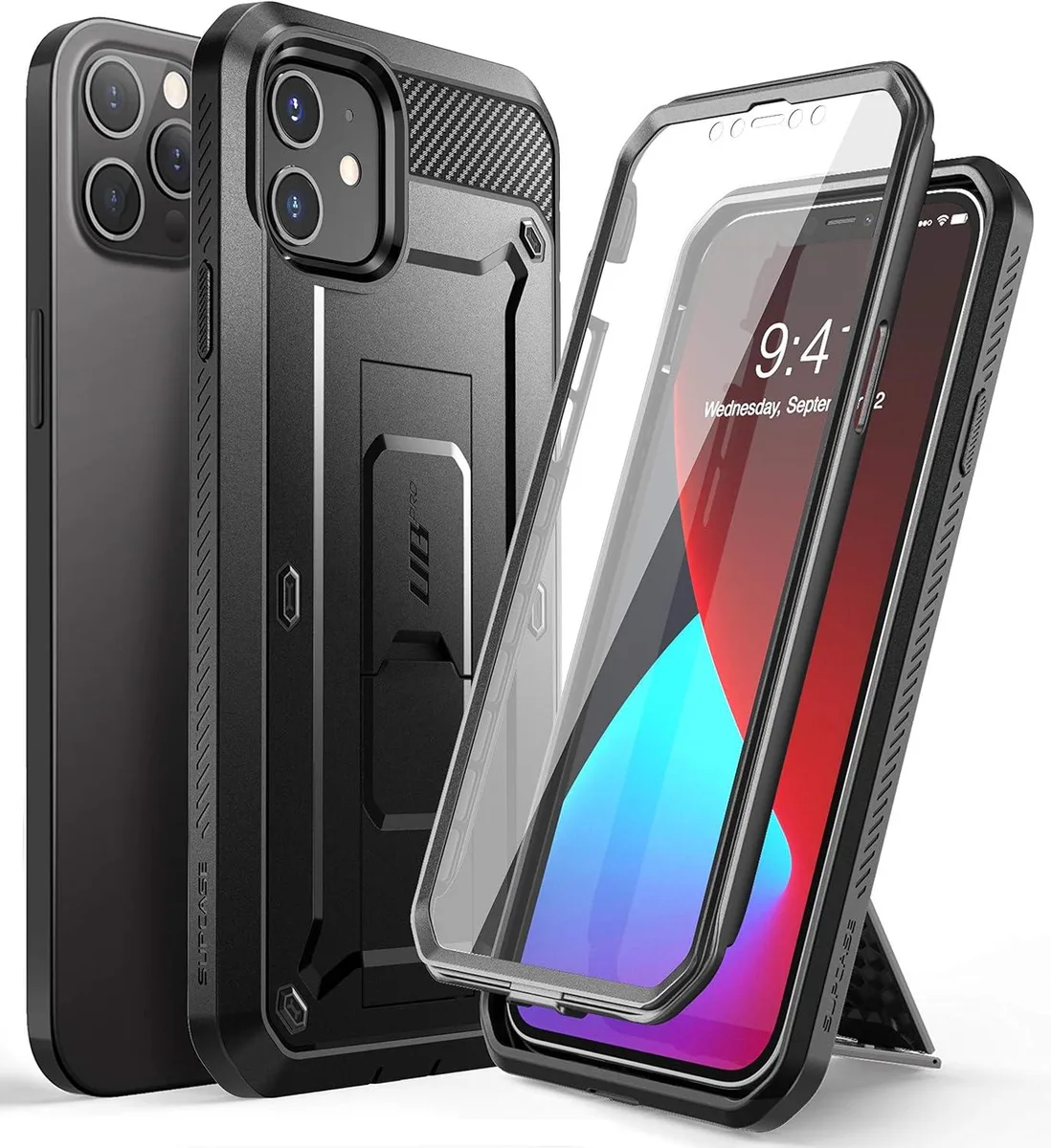 TAURKENAM TAURKENAM Unicorn Beetle Pro Case iPhone 12 / 12 Pro 6.1" Black — product photo