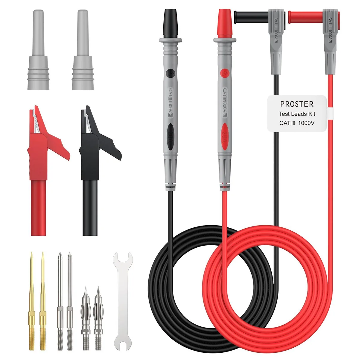 KEHIPI KEHIPI Multimeter Test Leads CATIII 1000V 20A 13PCS electrical system tool — product photo
