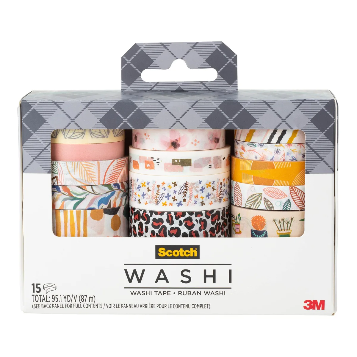 3M 3M Scotch Washi Tape 15-Pack Whimsical Design — product photo