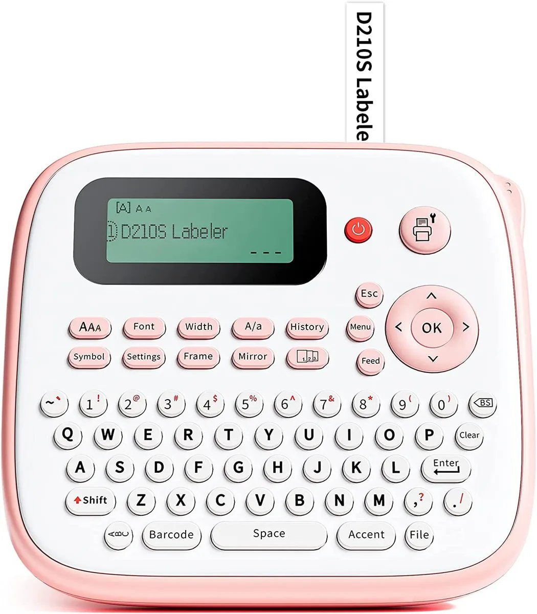 noelspace noelspace D210S 12 mm label printer 180 dpi 500 symbols AC adapter pink — product photo