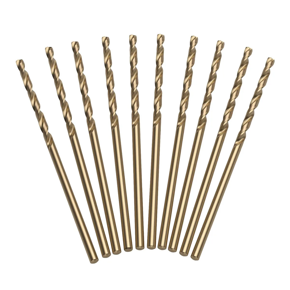  LU&amp;MN HSSM35-1/16 M35 Cobalt Jobber Drill Bits 1/16" 10 pcs machine shop hardware — product photo