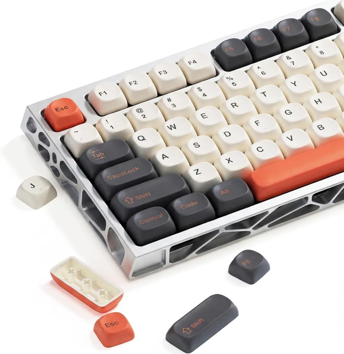 Womier Womier 137 Double Shot PBT Keycaps Set MOA Gray Orange — product photo