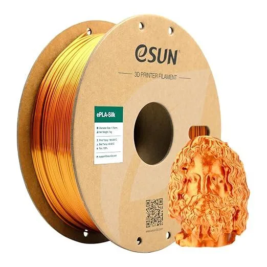 eSUN eSUN Silk Metal PLA Filament 1.75mm 1KG Silk Copper — product photo