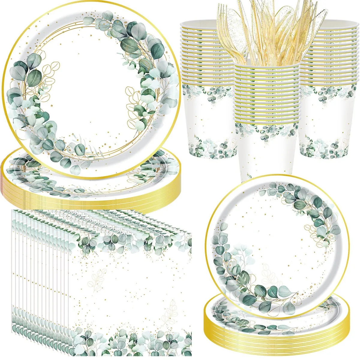  Floral Arrangement 400 Pcs Sage Green 50 Guests — product photo