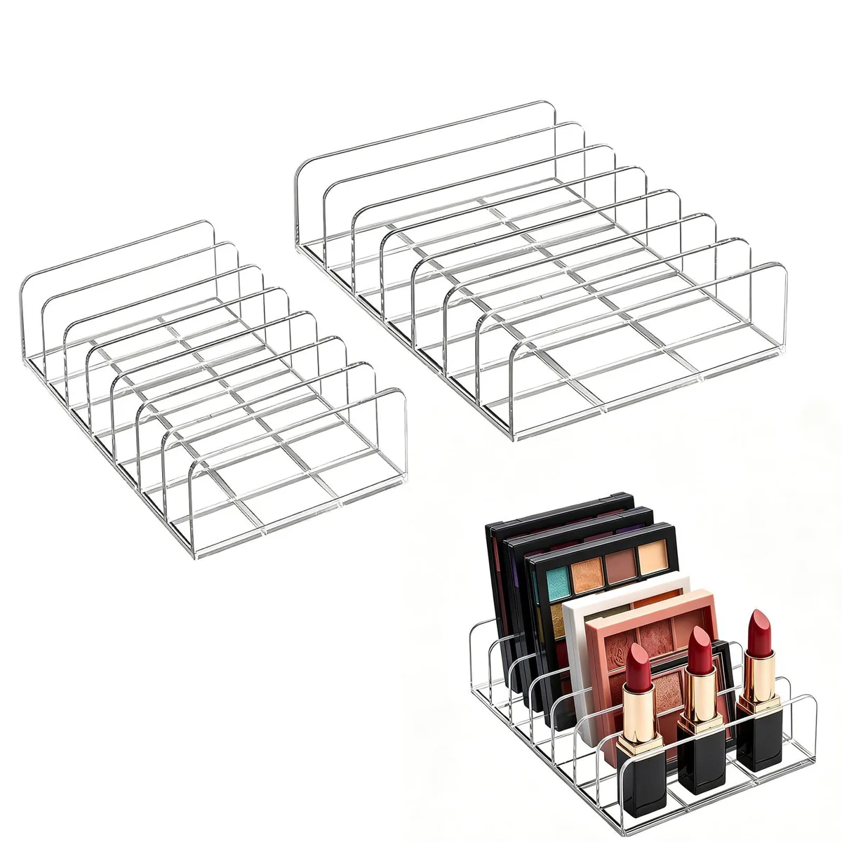 Silver tool box with three shelves and three drawers, freestanding, compact dimensions