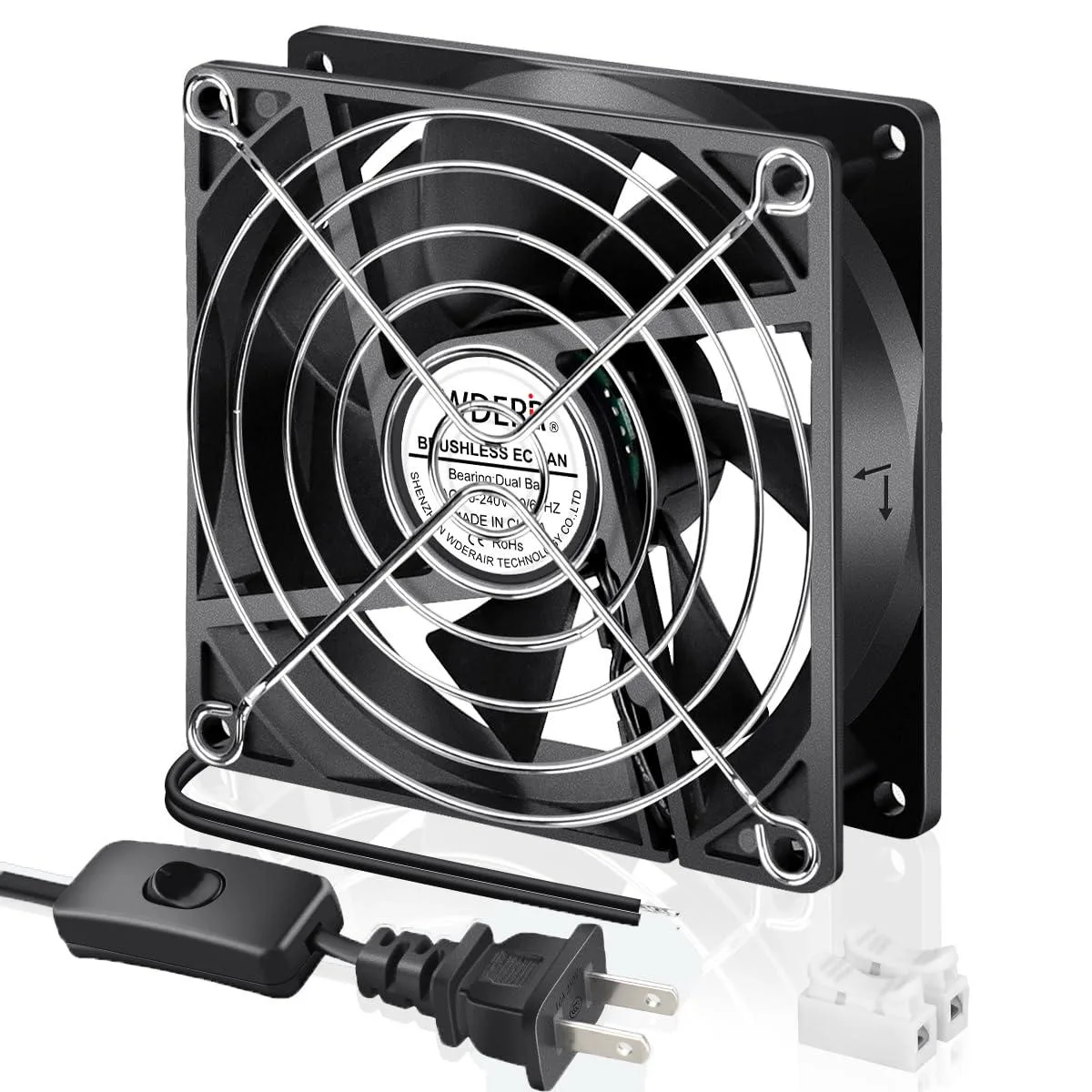 TAURKENAM TAURKENAM EC 92mm x 25mm Axial Cooling Fan AC 110v 120v 220v 240v Dual Ball Bearing — product photo