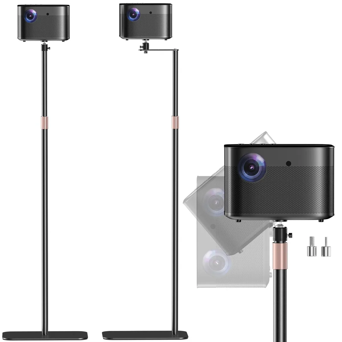 PUTORSEN PUTORSEN Projector Stand Height Adjustable 36.6-48.75in 360 Rotatable Multi-Screw Projector Accessory — product photo