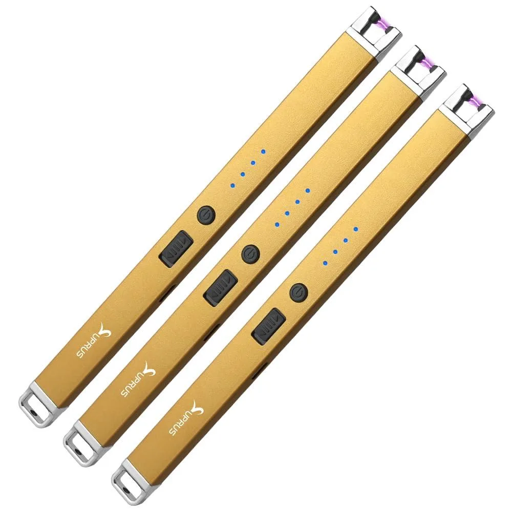  SUPRUS XH708 Arc lighter Gold 6×1.7×1.5 in — product photo