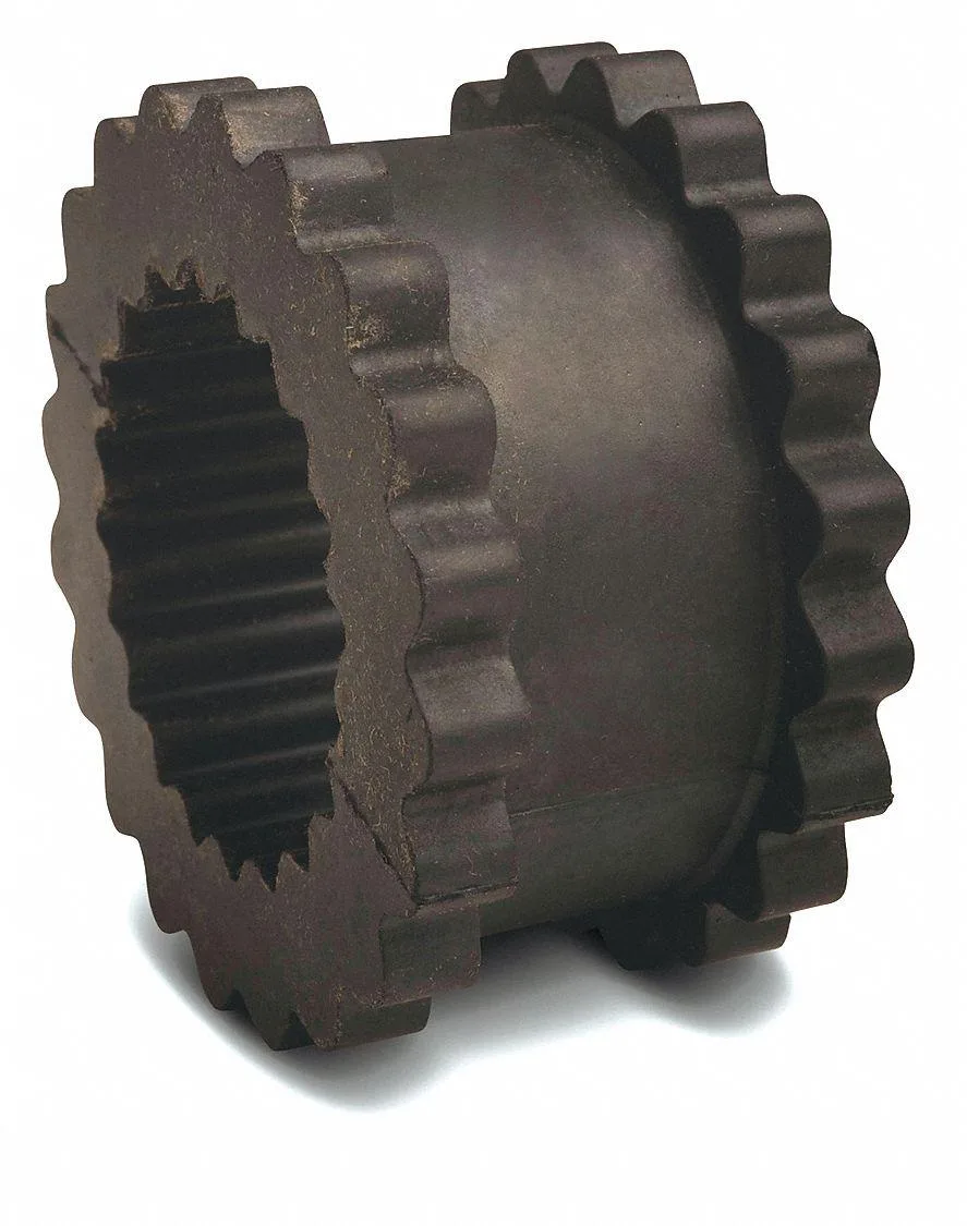 Black rubber sleeve coupling insert with smooth cylindrical form factor
