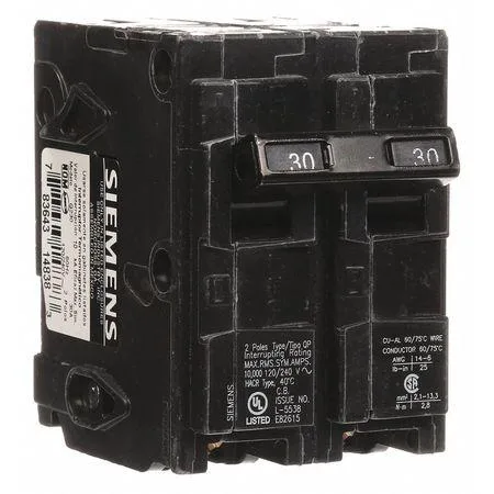 SIEMENS SIEMENS Q230 30 A 2 Pole 120/240V AC Plug In Miniature Circuit Breaker — product photo
