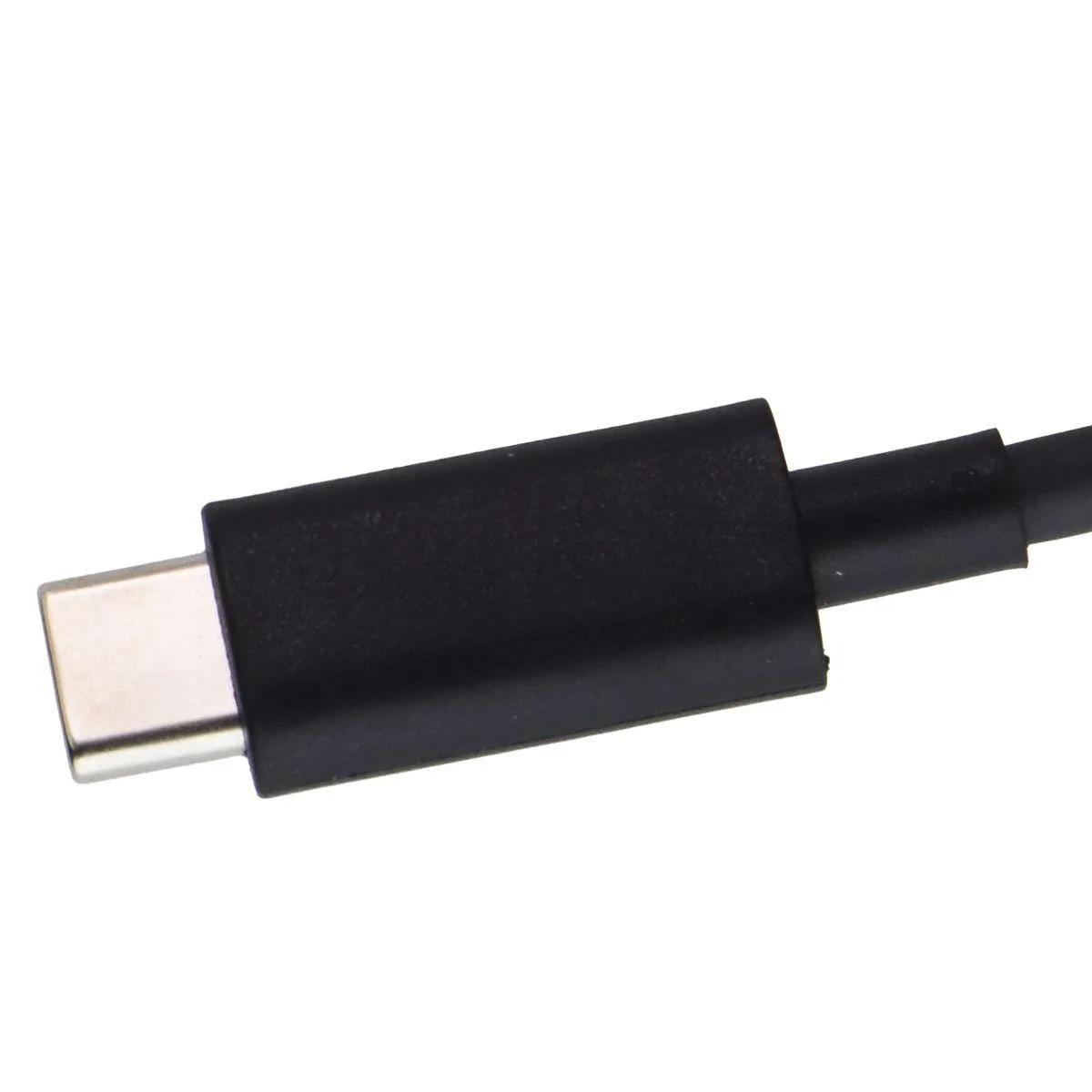 Black USB-C to USB-C cable with red connectors, 3.3 ft