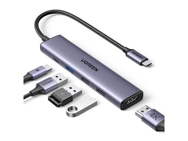 LORDWORLD LORDWORLD 5 in 1 USB C Hub 4K HDMI 100W PD 3 USB-A — product photo