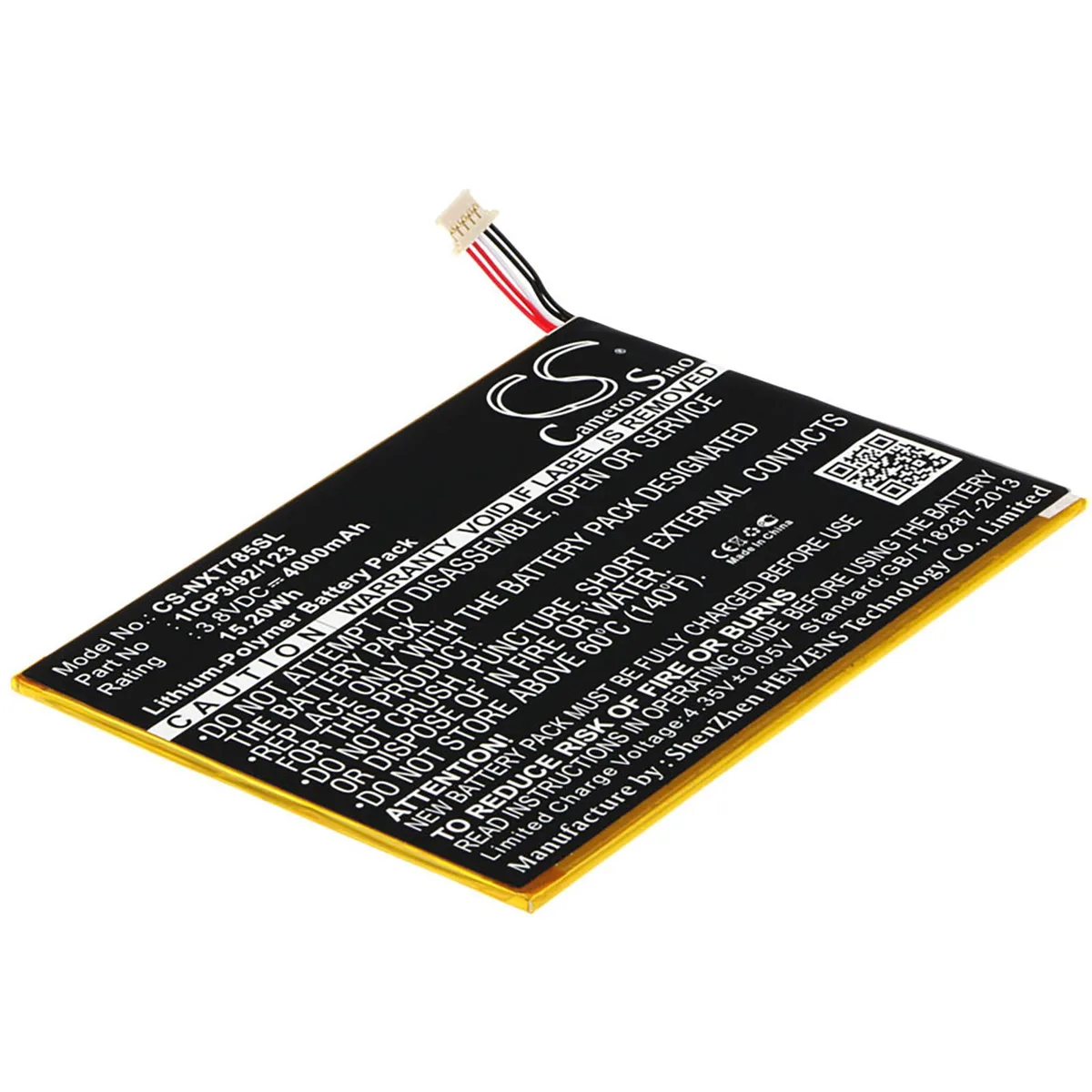 Cameron &amp; Co Cameron &amp; Co DS-CS-NXT785SL 3.8V 4000mAh Li-Polymer Battery Black — product photo