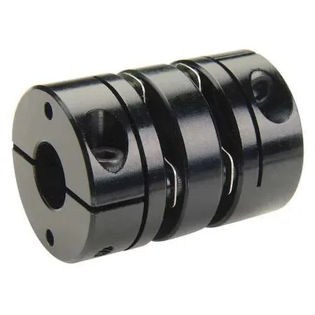 Aluminium double-disc clamp coupling with two 10 mm round bores