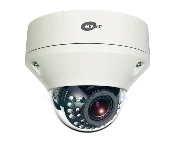 KT&amp;C KT&amp;C KEZ-c2DR28V12IR 1080p Outdoor Vandal Dome IR 2.8-12mm Dual Power analog camera — product photo