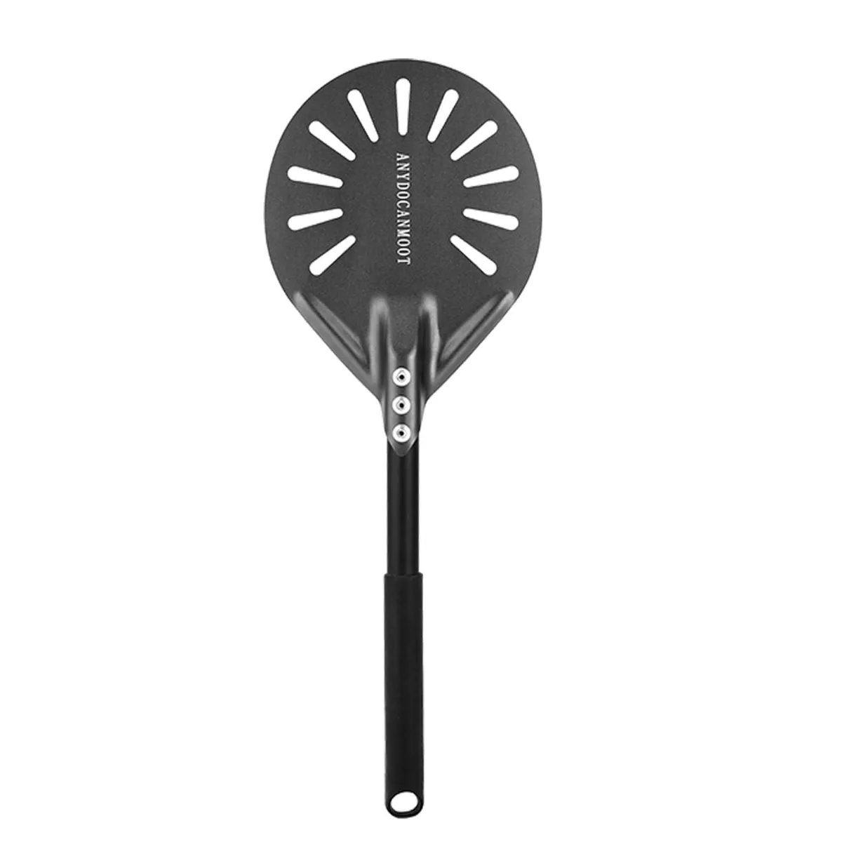 Perforated Pizza Peel 6 Inch Anodized Aluminum Long Handle — product photo