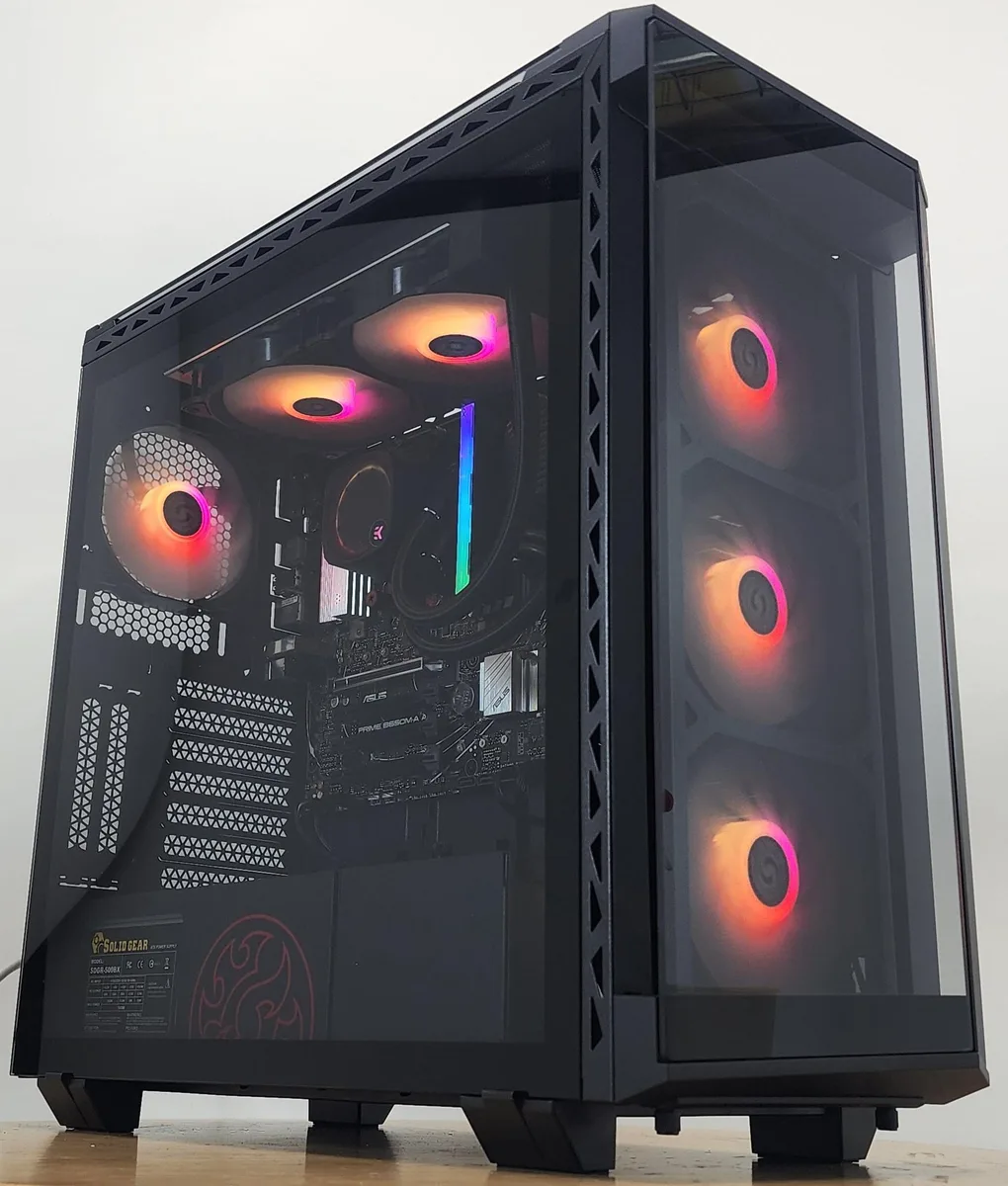 Custom Custom Ryzen 5 8500G 16GB DDR5 1TB SATA EK 240mm AIO gaming PC — product photo