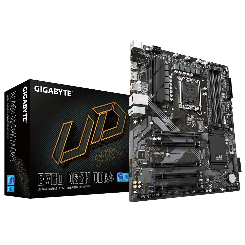GIGABYTE GIGABYTE B760 DS3H DDR4 Intel motherboard 18+2+1 phases 5333MHz — product photo