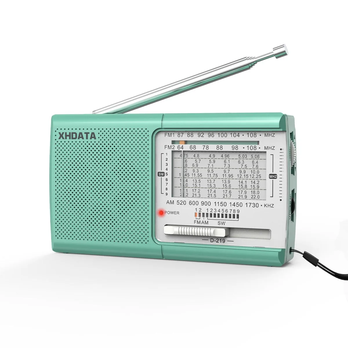 XHDATA D219-GRN AM FM SW Radio Green — product photo