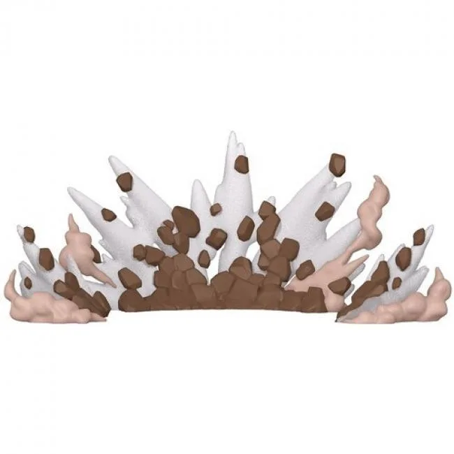 Vinyl display base with dirt and rock terrain, multicolor, model 88853