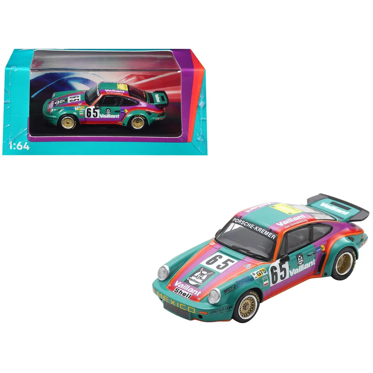 Spark Pub Spark Pub Porsche 911 Carrera RSR #65 1/64 Le Mans 1975 hobby collectible — product photo