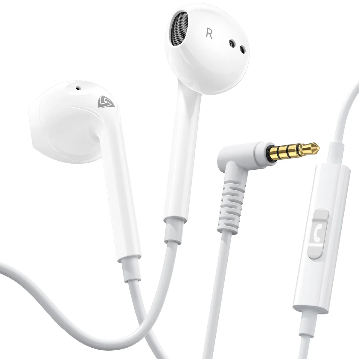 No Sew No Sew LUDOS Zenith Wired Earbuds White 3.5mm 32 ohm 1.3m headphone — product photo