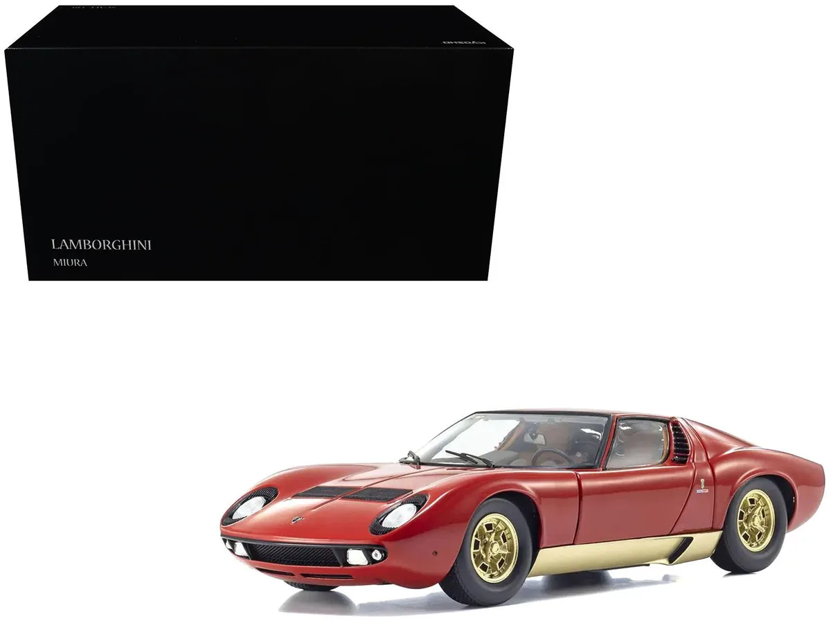 KYOSHO KYOSHO Lamborghini Miura P 400 Red Gold Accent 1/18 Diecast Car — product photo