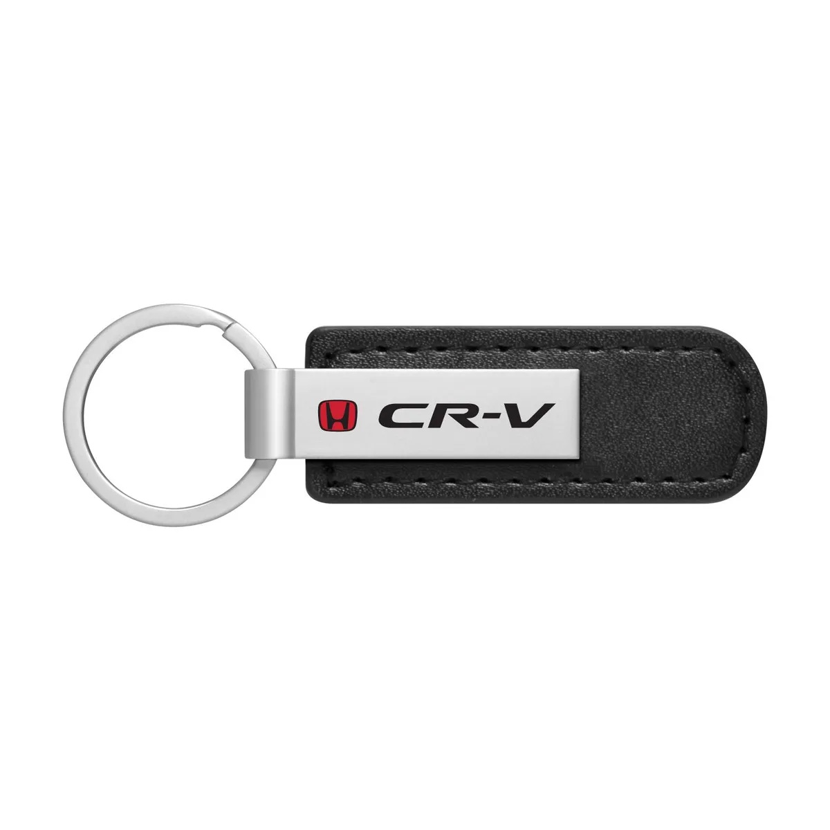iPick Image, LLC iPick Image, LLC Honda CR-V Key Chain Black PU Leather Silver Metal Stripe 30 days — product photo