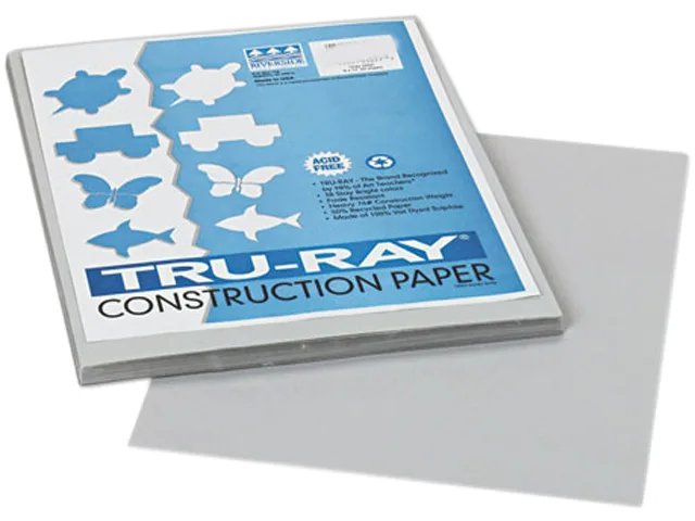Pacon Pacon 103027 Tru-Ray Construction Paper 76 lb 9 x 12 Gray 50 Sheets — product photo