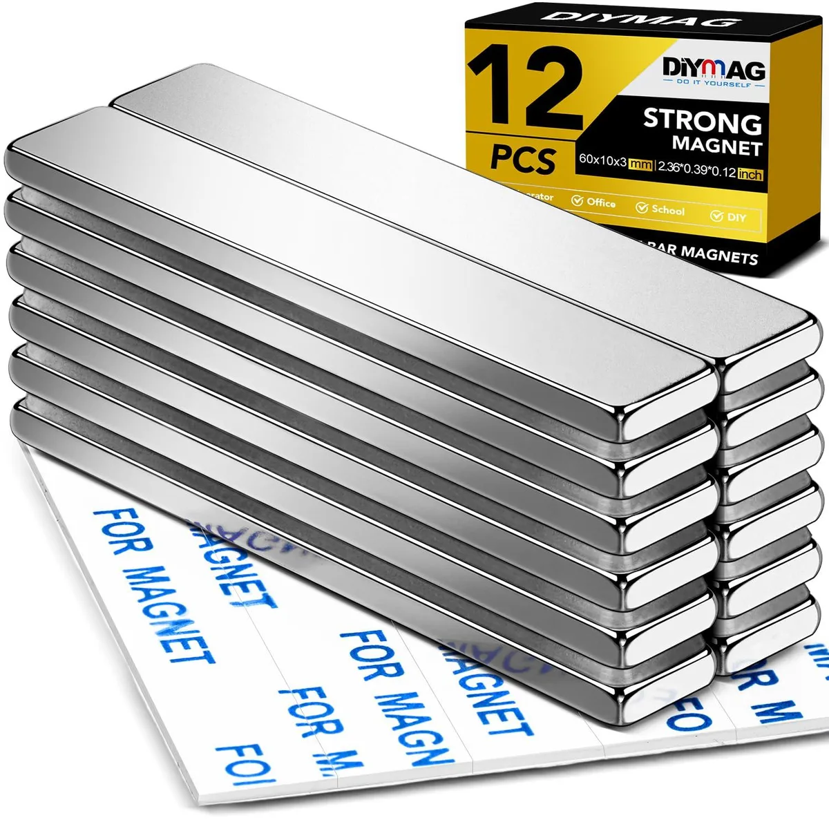  Avery F60103-12Pack adhesive magnets 60x10x3mm 12-pack — product photo