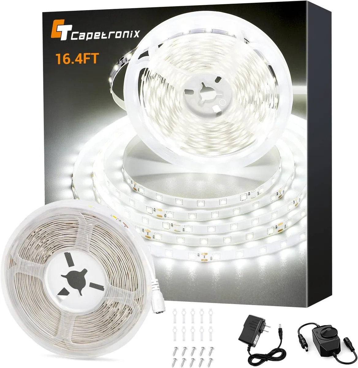 BFKK BFKK White LED Strip Light 16.4FT 24V 300 LED 6000-6500K Dimmer — product photo