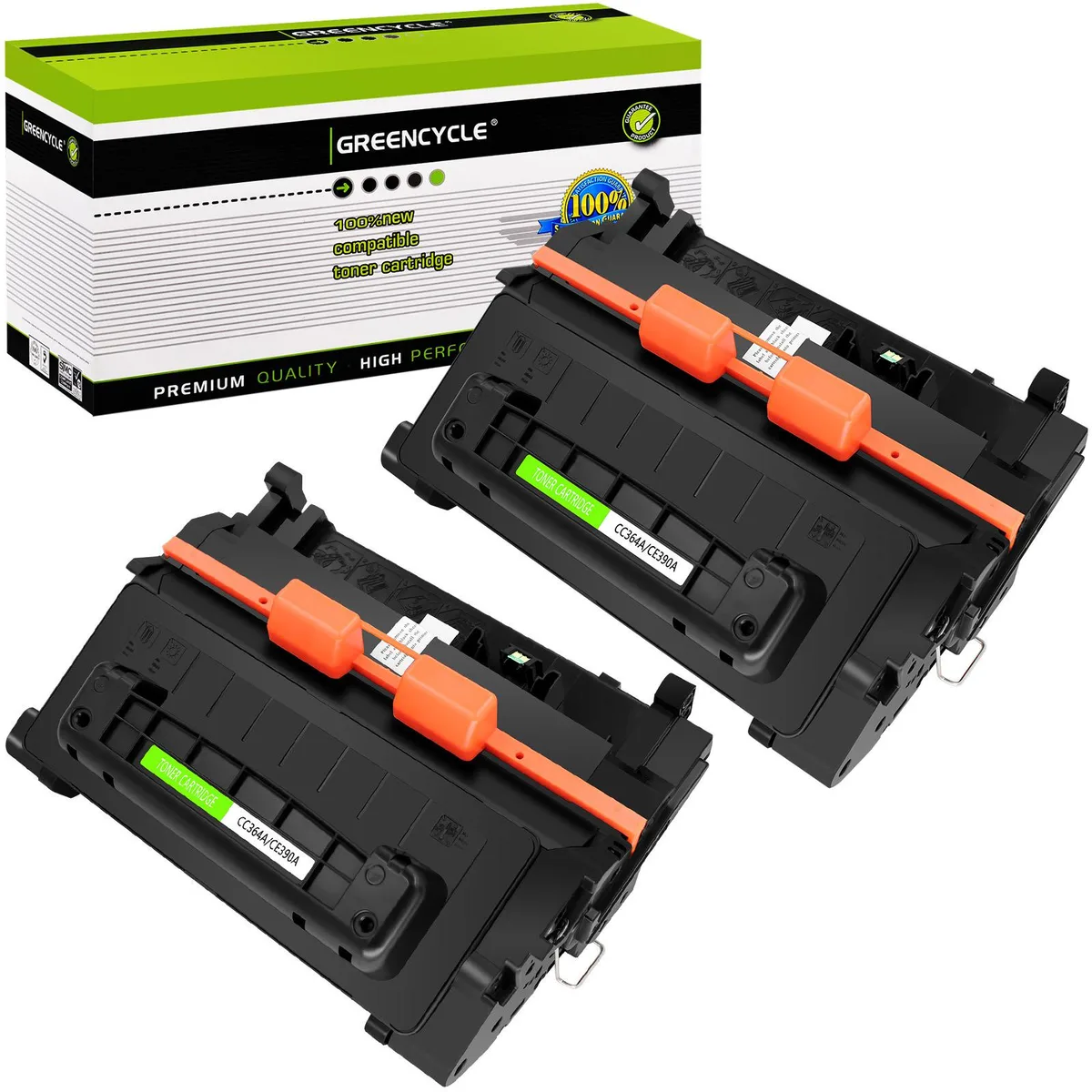 GREENCYCLE GREENCYCLE CC364A 64A Compatible Black Toner Cartridge 2 Pack — product photo