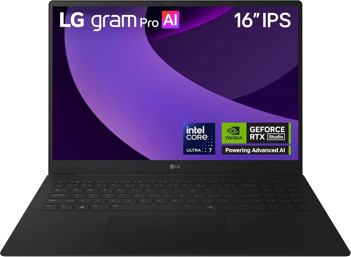 LG Electronics LG gram Pro 16-inch Laptop Intel Core Ultra 7 255H RTX 5050 32GB 2TB Black — product photo