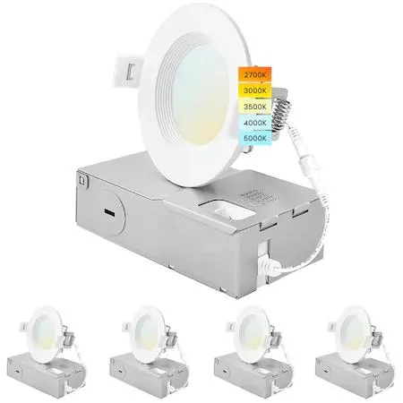 Luxrite Luxrite LR23730 3 Inch Ultra Thin LED Recessed Lighting 5 CCT Selectable — product photo
