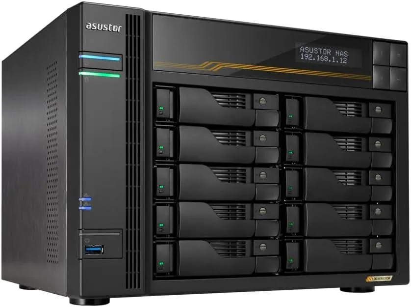 ASUSTOR ASUSTOR AS6810T 10-Bay NAS 16GB DDR5 ECC Ryzen 2.3GHz — product photo