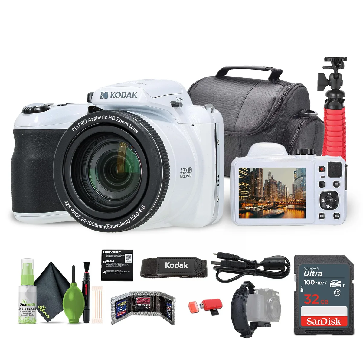 Kodak Kodak PIXPRO AZ425 20MP Camera Kit White 32GB — product photo