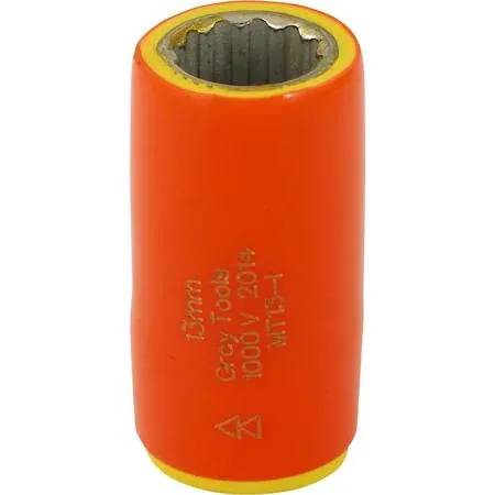 13mm 3/8 inch drive insulated socket orange yellow layers